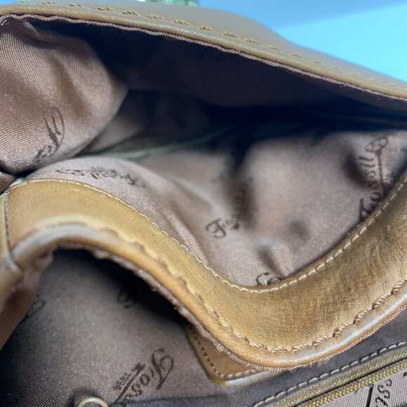 VTG FOSSIL 1954 Leather Crossbody Shoulder Bag Travel Organizer Satchel 75082 - Picture 12 of 12